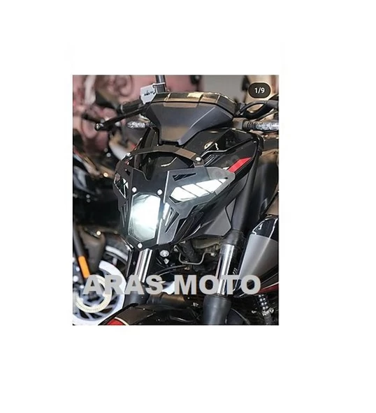 Bajaj Pulsar N 250  Far Koruma Demiri Şeffaf Pleksi Camlı (Cnc Kesim,Statik Boyalı)_Supermoto - Resim 2