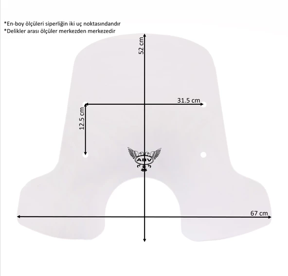 ABV Arora Cappucino El Korumalı Şeffaf Tur Camı 52x67 cm + Bağlantı Ekipmanı - 4