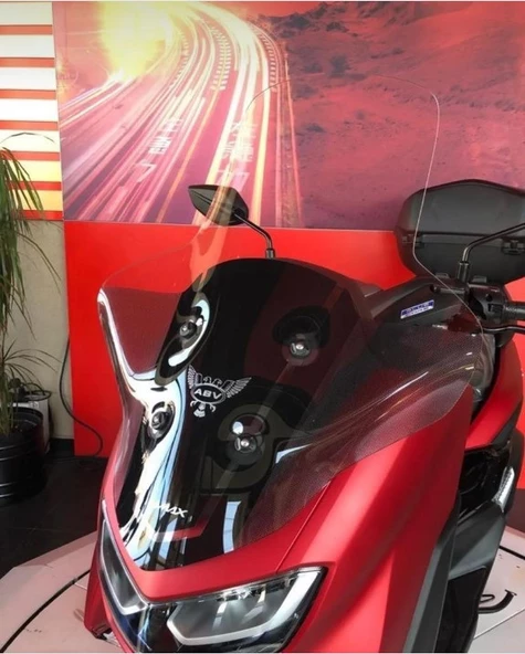 ABV Yamaha N-Max El Korumalı Şeffaf Tur Camı 73.5x58 cm (21-25) + Vida Takımı