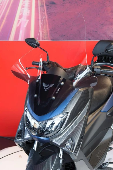 ABV Yamaha N-Max El Korumalı Şeffaf Tur Camı 75x67.5 cm (15-20) + Vida Takımı