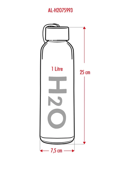 H2o Borosilikat Cam Matara Vakum Kapaklı Su Şişesi Suluk Bambu Kapaklı 1000 Ml - 4