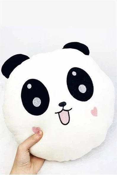 BUFFER® Kalpli Yanaklı Sevimli Panda Yastık - 7