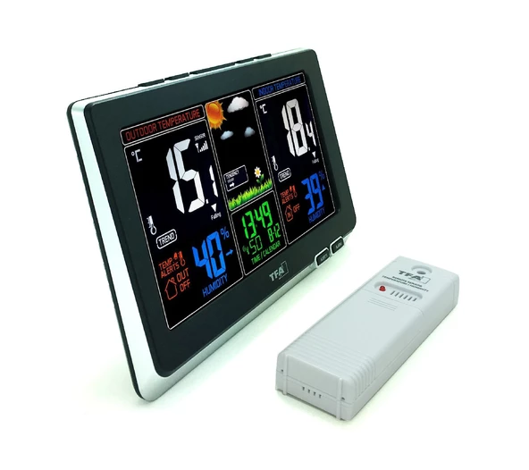 TFA Spring Renkli Ekranlı Telsiz Hava İstasyonu - Resim 3