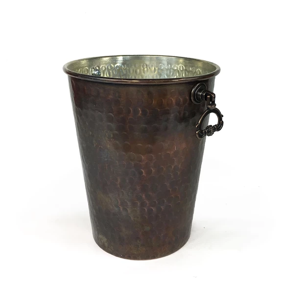 Shark Anatolia Adalı Bakır Buz Kovası Antik 15cm - 4