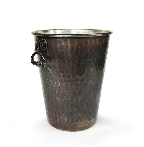 Shark Anatolia Adalı Bakır Buz Kovası Antik 15cm - 2