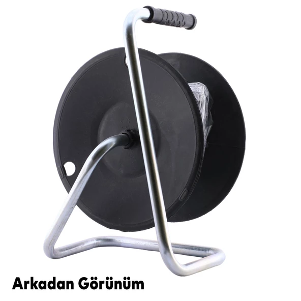 Plastik Makaralı Ev Elektriği Monofaze Seyyar 4 Prizli Uzatma Kablosu 3x1.5 mm TTR Kablo 40 Metre - 2