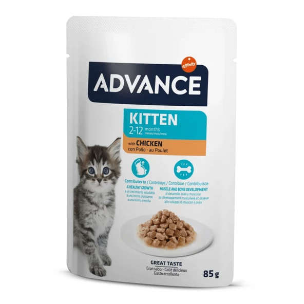 Advance Cat Kıtten Tavuklu Pouch Yavru Kedi Yaş Maması 85 Gr