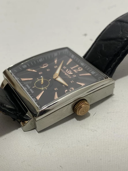 Philip Watch 35x35mm Deri Kordon Erkek Kol Saati 8211120025 2.El - Resim 9