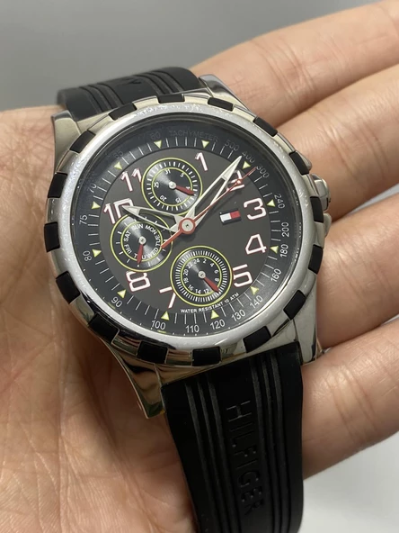 Tommy Hilfiger 41mm Silikon Kordon Erkek Kol Saati F90328 (Kutusuz) - Resim 6