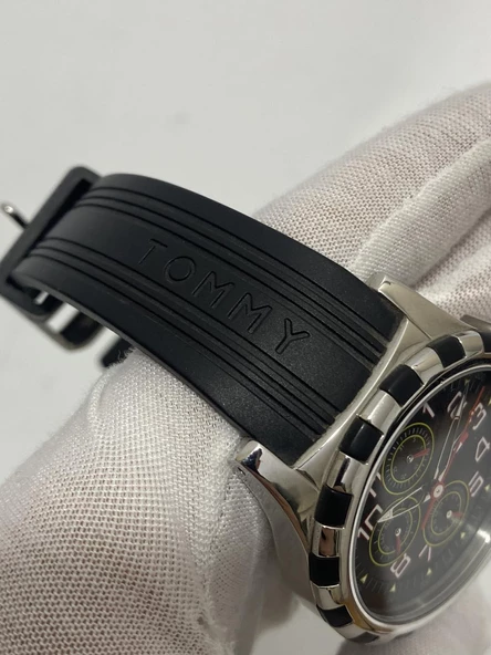 Tommy Hilfiger 41mm Silikon Kordon Erkek Kol Saati F90328 (Kutusuz) - Resim 4