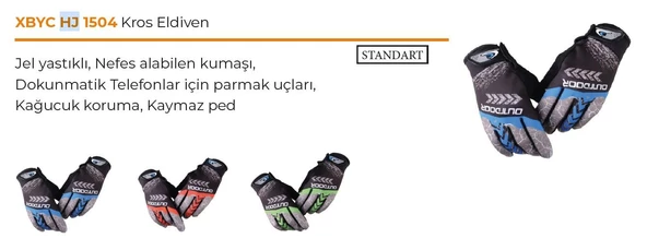 Outdoor Mtb Mevsimlik Tam Parmak Bisiklet Eldiveni Large Rüzgar Geçirmez Eldiven - 3