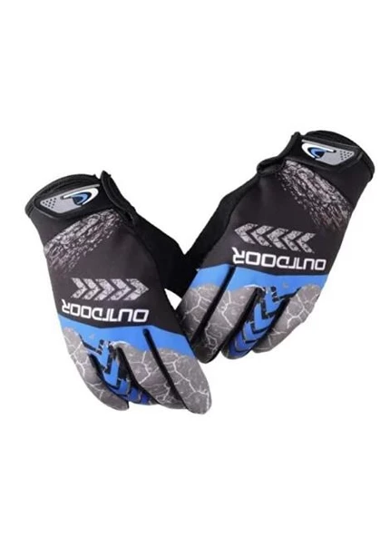 Outdoor Mtb Mevsimlik Tam Parmak Bisiklet Eldiveni Large Rüzgar Geçirmez Eldiven - 5