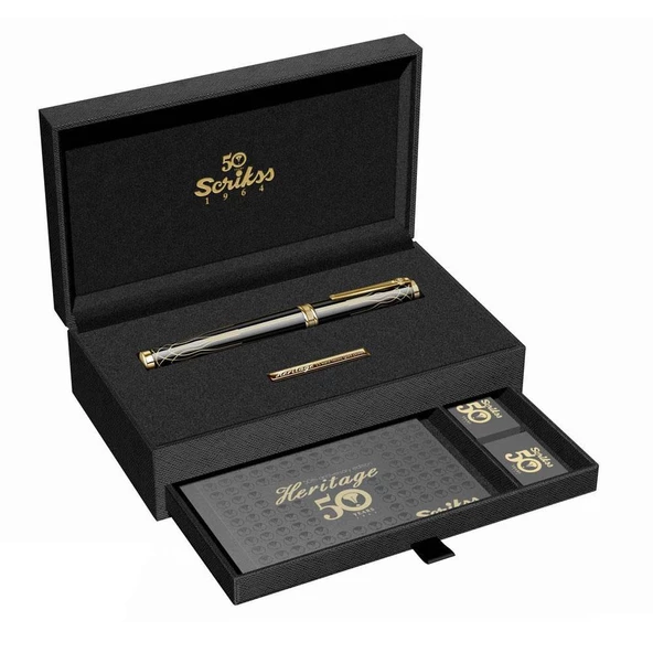 Scrikss T000SADDHRSA0A Heritage Roller Kalem 50.Yıl Siyah Altın - 10