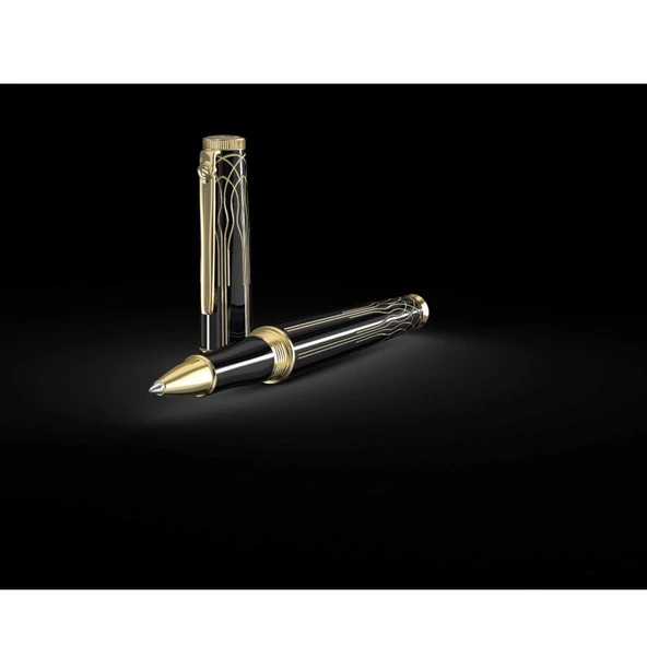 Scrikss T000SADDHRSA0A Heritage Roller Kalem 50.Yıl Siyah Altın - 3