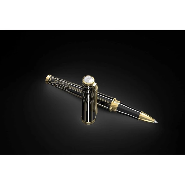 Scrikss T000SADDHRSA0A Heritage Roller Kalem 50.Yıl Siyah Altın - 6