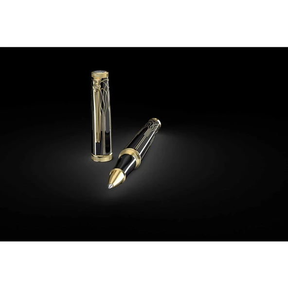 Scrikss T000SADDHRSA0A Heritage Roller Kalem 50.Yıl Siyah Altın - 7