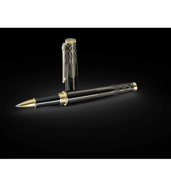 Scrikss T000SADDHRSA0A Heritage Roller Kalem 50.Yıl Siyah Altın - 4