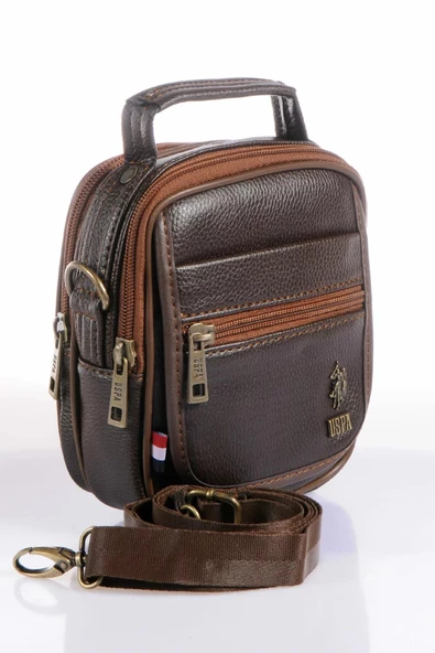 U.S. Polo Assn. Erkek Postacı Çantası Kahve 8416 - 2