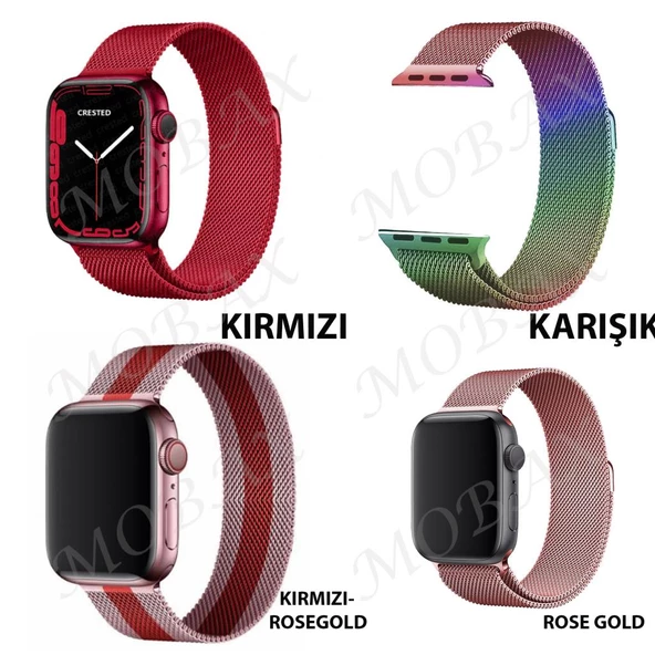 Apple Watch 44/45/46/49mm Kordon Milano Loop Metal Kordon 2/3/4/5/6/se/7/8/9/10/11/ultra - 3