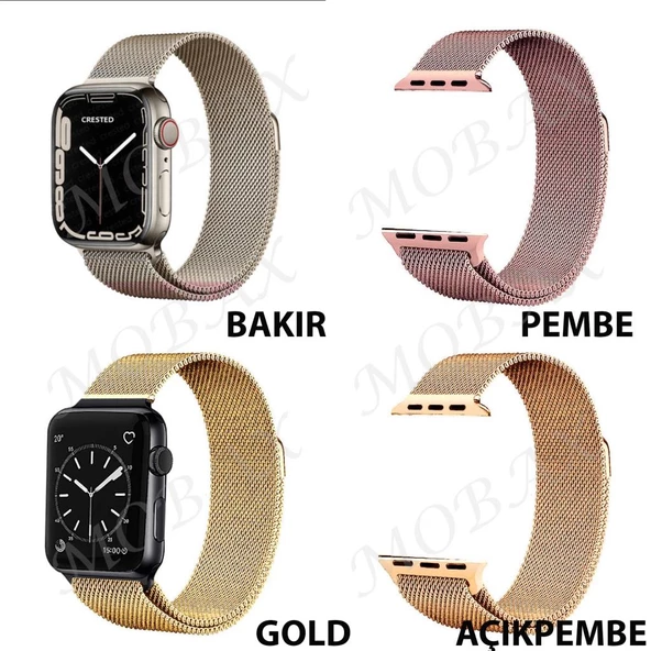 Apple Watch 44/45/46/49mm Kordon Milano Loop Metal Kordon 2/3/4/5/6/se/7/8/9/10/11/ultra - 2