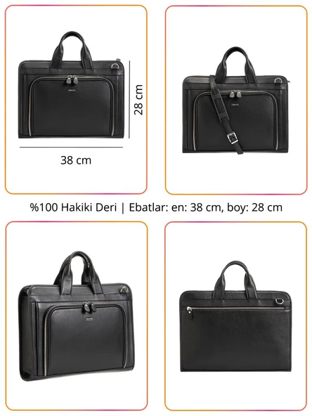Grande Erkek Hakiki Deri Evrak Çantası Kahve 4063 - 2