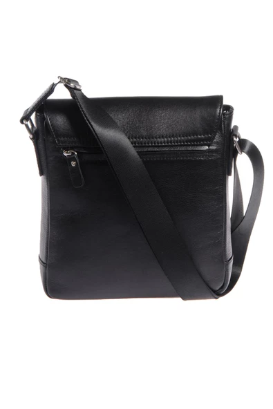 Grande Hakiki Deri Erkek Postacı Çantası Siyah 4251 - 3