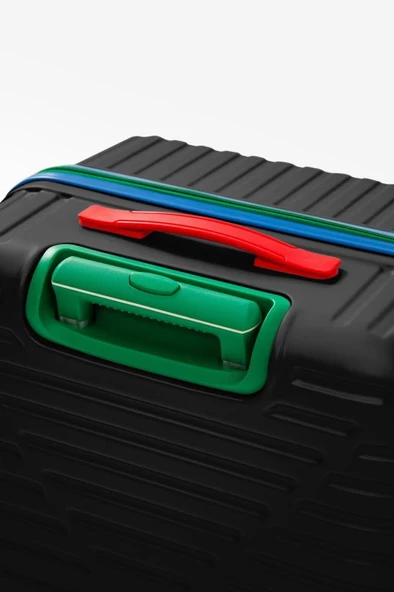 Louisiana Polo 3'lü Valiz Seti %100 Polikarbon Valiz 4x2 Teker Siyah 1088 - Resim 7