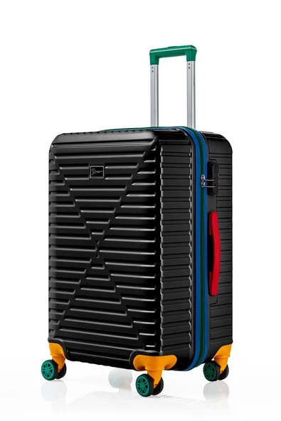 Louisiana Polo Büyük Ve Orta Boy 2'li Valiz Seti %100 Polikarbon Valiz 4x2 Teker Siyah 1088 - Resim 2