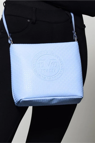 19v69 Italia Çapraz Askılı Kadın Çanta Mavi 1975 - Resim 2