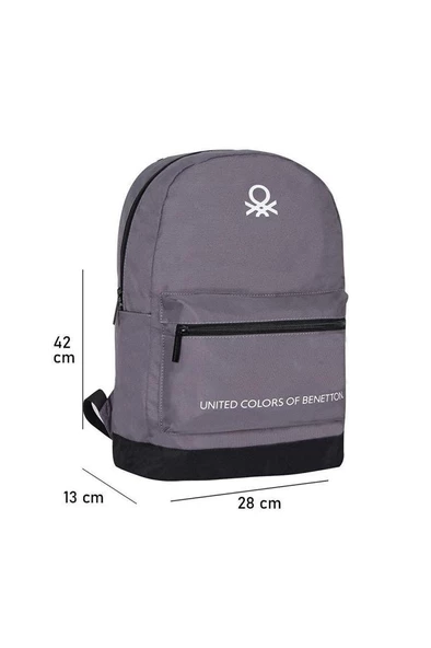 Benetton Okul Sırt Çantası Gri 70417 - 5
