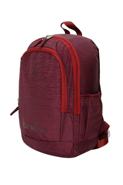 Benetton Okul Sırt Çantası Bordo 70016 - 2