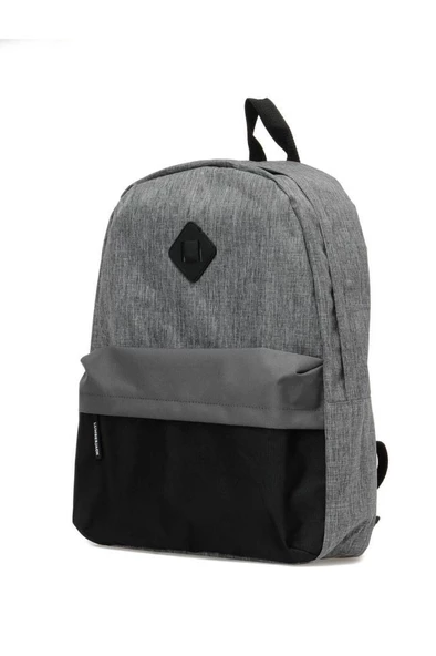 Lumberjack Okul Sırt Çantası (Laptop Bölmeli) Gri- Siyah 1153 - 2