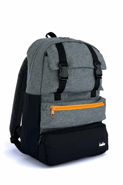 Trend Okul Sırt Çantası (Laptop Bölmeli) Antrasit- Siyah 1154 - 2