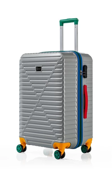 Louisiana Polo Büyük Boy %100 Polikarbon Valiz 4x2 Teker Gri 1088 ürün görseli