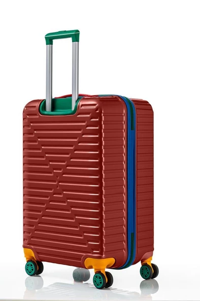 Louisiana Polo Orta Boy %100 Polikarbon Valiz 4x2 Teker Bordo 1088 - 2