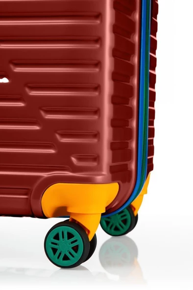 Louisiana Polo Kabin Boy %100 Polikarbon Valiz 4x2 Teker Bordo 1088 - 3