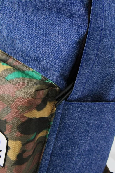Benetton Okul Sırt Çantası Lacivert Kamuflaj - 6