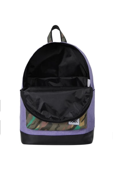 Benetton Okul Sırt Çantası Mor Kamuflaj - 5