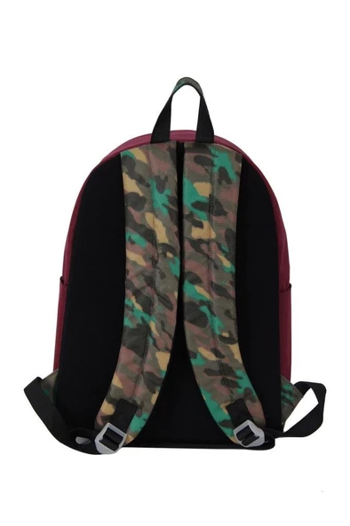 Benetton Okul Sırt Çantası Bordo Kamuflaj - 4