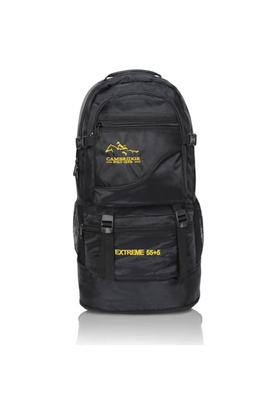 Cambrıdge Polo Club Unisex Dağcı Spor Sırt Çantası Körüklü Siyah 90007 - 2