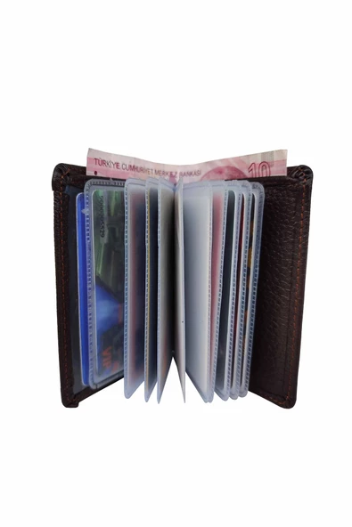 Trend Hakiki Deri Erkek Cüzdan Kartlık Bölmeli Siyah 8998 - 5
