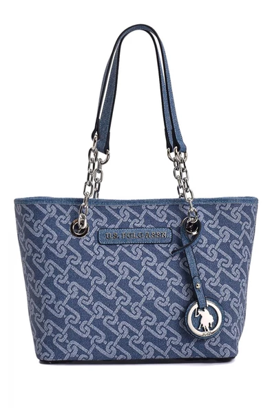 U.S. Polo Assn. Kadın Omuz Çantası Denim Us23130 - 3