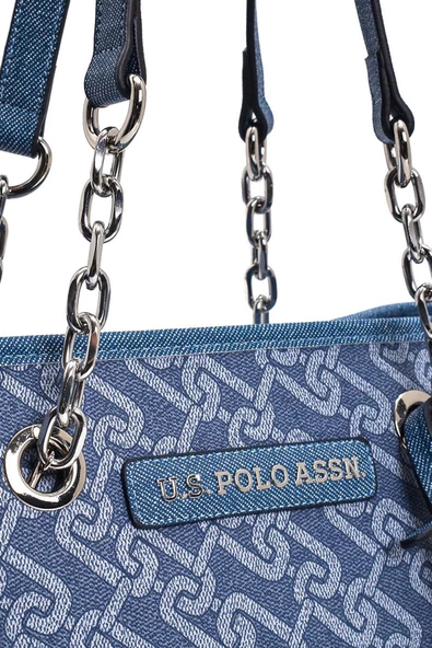 U.S. Polo Assn. Kadın Omuz Çantası Denim Us23130 - 7