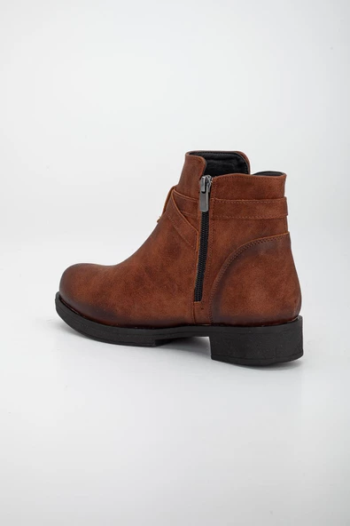 Toka Aksesuarlı Taba Kadın Günlük Bot - Resim 5