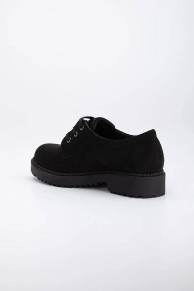 Dilimler Ayakkabı Siyah Süet Kadın Gündelik Ayakkabı - Resim 5