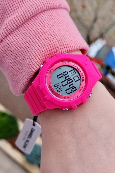 Daniel Klein DKISTE938 Fuşya Renk 7 Farklı Işıklı, Alarmlı, Kronometreli Kız Çocuk Kol Saati (5-12 Yaş) - Resim 2