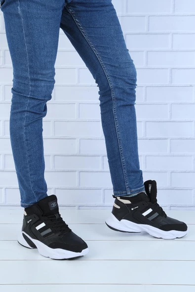 Mp 222-2635 Siyah-beyaz Unisex Basket Spor Ayakkabı - Resim 2