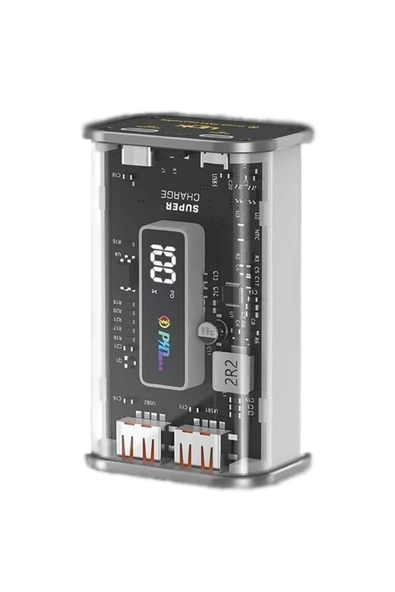 LinkTech  C122 Strong 10000 Mah Pd 22.5w Powerbank Şeffaf Transparan Model Şık Tasarım! - 2