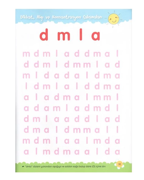 Dikkatli misin? Etkinlik Kitabı Yumurcak Yayınları - Resim 2