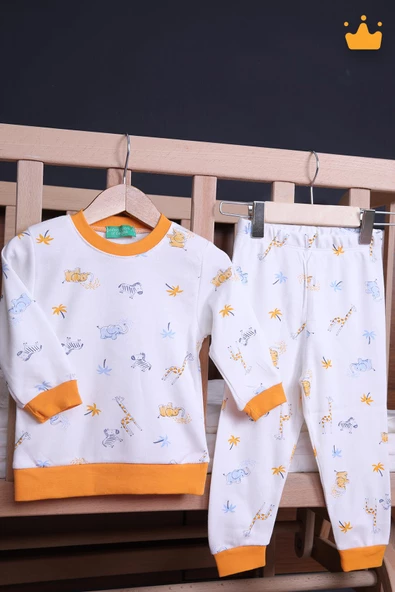 Babyhola 1-6 Yaş Unisex Kız Erkek Çocuk Pijama Takımı Ev Giyim Eşofman Takımı - 6
